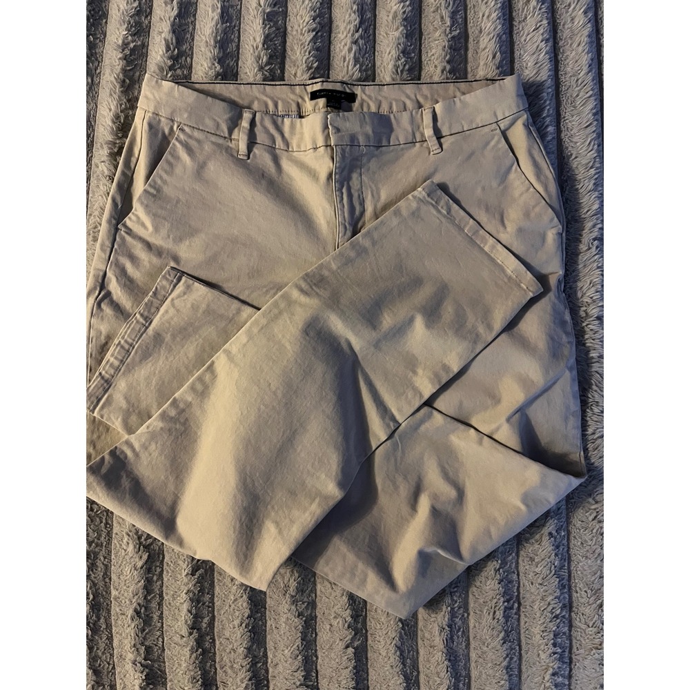 Tommy Hilfiger Womens Khaki Chino Pants Straight Leg Tan Size 10